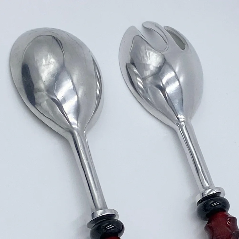 South Coast Beaded Salad Turners Fork Spoon Set